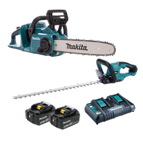 Makita LXT Cordless Chainsaw and Hedge Trimmer 36V/18V Kit