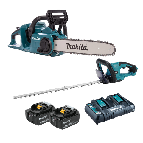 Makita LXT Cordless Chainsaw and Hedge Trimmer 36V/18V Kit