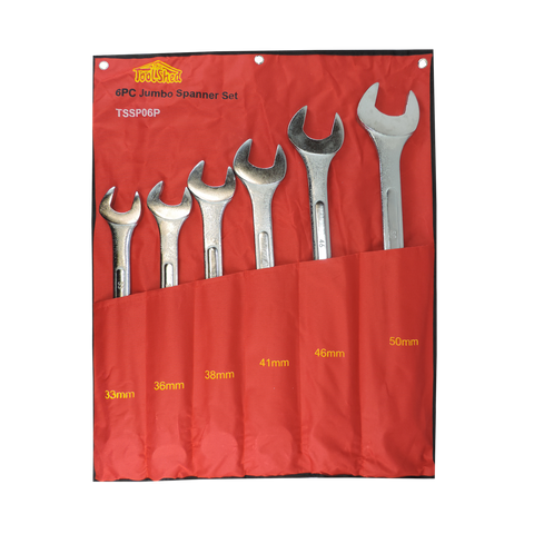 ToolShed Jumbo Spanner Set 6pc 33-50mm