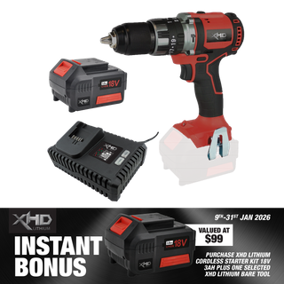 XHD Lithium Starter Kit 18V 3Ah with Hammer Drill 70Nm 18V