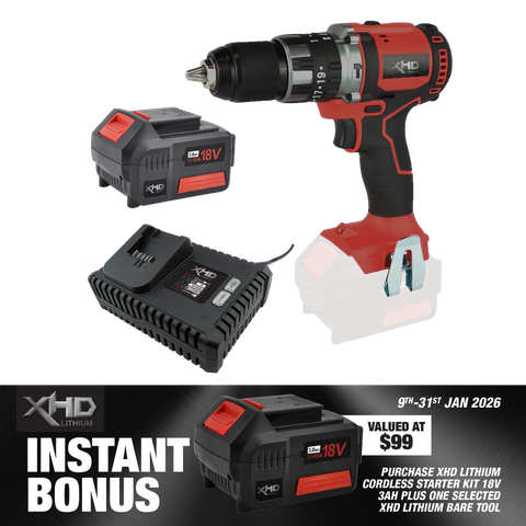 XHD Lithium Starter Kit 18V 3Ah with Hammer Drill 70Nm 18V