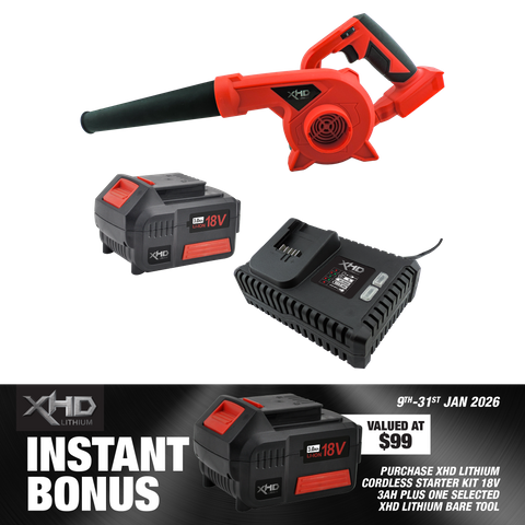 XHD Lithium Starter Kit 18V 3Ah with Blower/Vacuum 18V