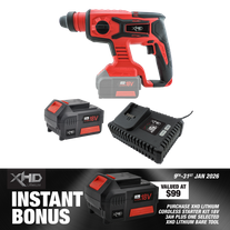 XHD Lithium Starter Kit 18V 3Ah with Rotary Hammer Drill 18V
