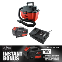 XHD Lithium Starter Kit 18V 3Ah with Wet and Dry Vacuum Cleaner 18V