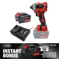 XHD Lithium Starter Kit 18V 3Ah with Heavy Duty Impact Driver 220Nm 18V