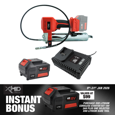 XHD Lithium Starter Kit 18V 3Ah with Grease Gun 18V