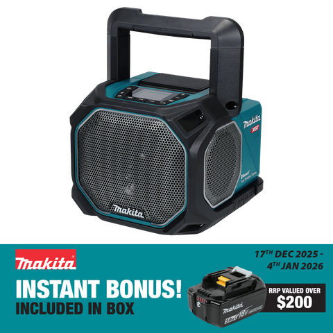Makita XGT/LXT Cordless Bluetooth Speaker 18V/40V - Bare Tool with Bonus 5Ah