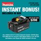 Makita XGT/LXT Cordless Bluetooth Speaker 18V/40V - Bare Tool with Bonus 5Ah