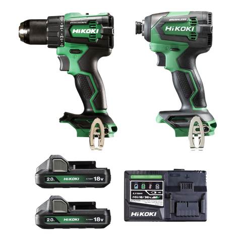 HiKOKI Cordless Impact Drill & Impact Driver Brushless 18V 2Ah