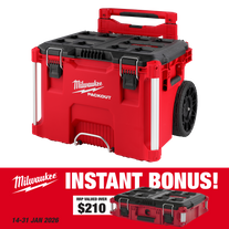 Milwaukee PACKOUT Low Profile Rolling Tool Box with BONUS PACKOUT Toolbox Small