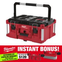 Milwaukee PACKOUT Large Tool Box with 2x BONUS PACKOUT Attachments