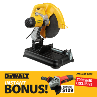 DeWalt Metal Cut off Saw with Bonus ToolShed Variable Speed Angle Grinder