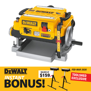 DEWALT Thicknesser with Bonus ToolShed Roller Stands