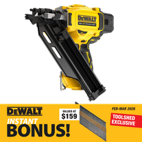 DEWALT Cordless Framing Nailer with Bonus Pack of Galv Framing Nails
