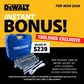 DEWALT Cordless Combo Kit 5pc with Bonus TRUXON 3/8in Dr Socket Set