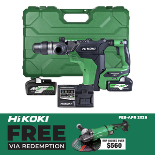HiKOKI Cordless Rotary Hammer Drill Brushless SDS MAX 36v 2.5Ah