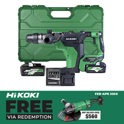 HiKOKI Cordless Rotary Hammer Drill Brushless SDS MAX 36v 2.5Ah
