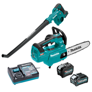 Makita XGT Cordless Chainsaw & Blower 40V Kit