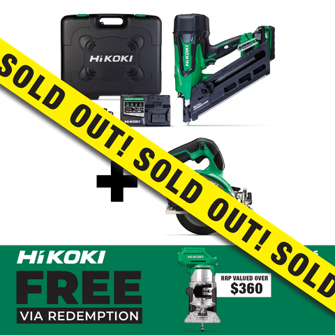 HiKOKI Cordless Brushless Metal Connector Nailer & 125mm Circ Saw Kit