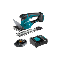 Makita LXT Cordless Grass Shear 11cm with Hedge Trimmer 20cm Attachment 18V 2Ah