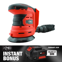 XHD Lithium Orbital Sander 125mm with 3Ah Battery 18V