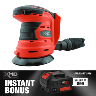 XHD Lithium Orbital Sander 125mm with 3Ah Battery 18V