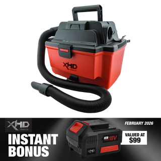 XHD Lithium Wet and Dry Vacuum Cleaner with 3Ah Battery 18V