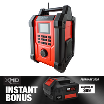 XHD Lithium Jobsite Bluetooth Radio with 3Ah Battery 18V
