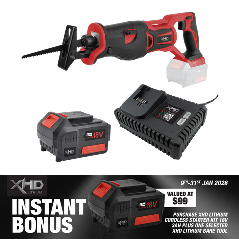 XHD Lithium Starter Kit 18V 3Ah with Reciprocating Saw 18V