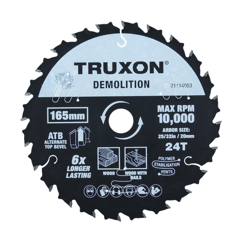 TRUXON Demolition Saw Blade 165mm x 24T