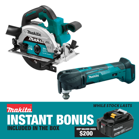 Makita LXT Cordless Circular Saw & Multi Tool with 5Ah Bonus Battery