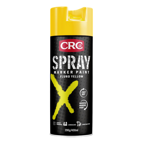 CRC Spray Marker Paint Fluro Yellow 400ml
