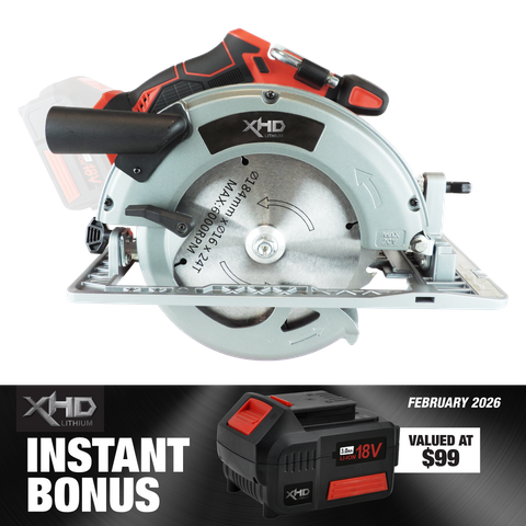 XHD Lithium 184mm Circular Saw with 3Ah Battery 18V