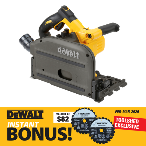 DEWALT FLEXVOLT Cordless Plunge Saw Brushless 54V Skin with BONUS TRUXON Blades