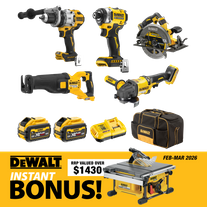 DEWALT FLEXVOLT Combo Kit 5pc 18V/54V with FLEXVOLT Table Saw