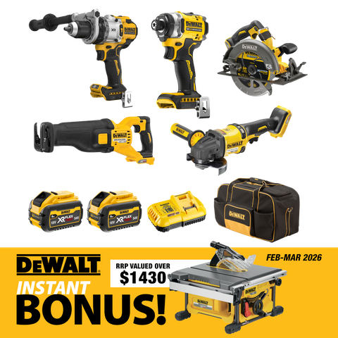 DEWALT FLEXVOLT Combo Kit 5pc 18V/54V with FLEXVOLT Table Saw