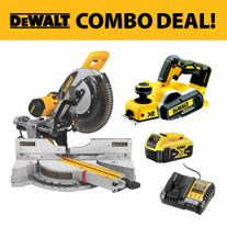 DEWALT Compound Sliding Mitre Saw 305mm with DeWalt Cordless Planer Kit 18V