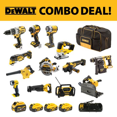 DEWALT Combo Kit 12pc 18V 5Ah with Plunge Cut Saw and 6Ah Battery