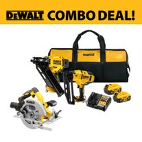 DEWALT Framing and Finishing Nailer Kit 18V 5Ah with 18v Circ Saw