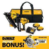 DEWALT Framing and Finishing Nailer Kit 18V 5Ah with 18v Circ Saw