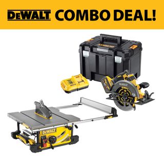 DEWALT Table Saw 254mm 2000W with DEWALT 54v Circ Saw 9Ah Kit