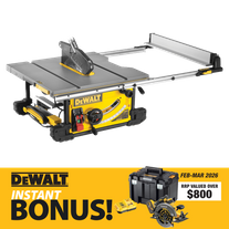 DEWALT Table Saw 254mm 2000W with DEWALT 54v Circ Saw 9Ah Kit
