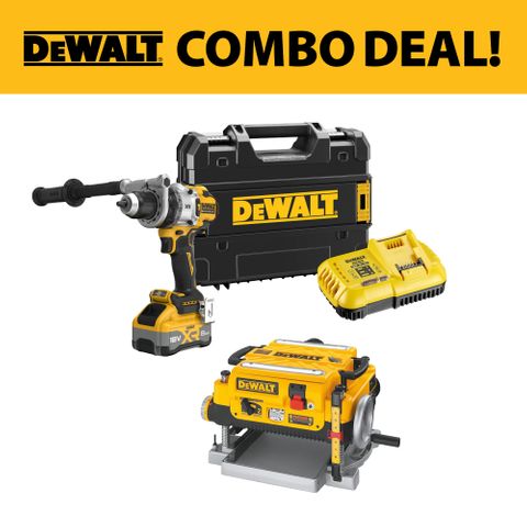 DEWALT Thicknesser Portable 330x152mm with Cordless Hammer Drill HD 18V