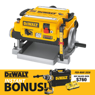 DEWALT Thicknesser Portable 330x152mm with Cordless Hammer Drill HD 18V