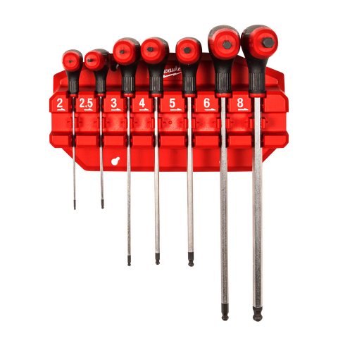 Milwaukee Hex Key Wrench Set 7pc T Handle with Rack