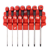 Milwaukee Torx Key Wrench Set 7pc T Handle with Rack