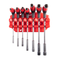Milwaukee Nut Driver Set 7pc T Handle with Rack