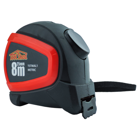 ToolShed Metric Tape Measure Auto Lock 8m