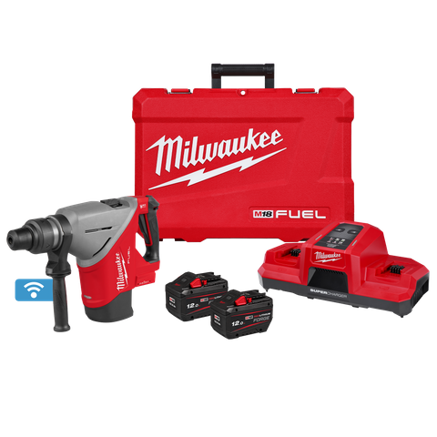 Milwaukee M18 FUEL Rotary Hammer Drill SDS MAX 45mm 18V 12Ah Kit