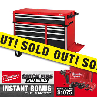 Milwaukee 46in Steel Storage High Capacity Cabinet with BONUS